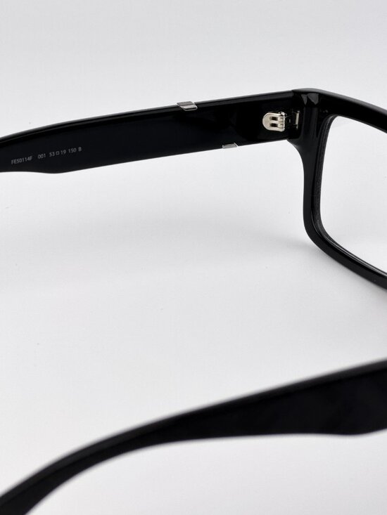Fendi Diagonal FE50114F 001 Square Eyeglasses – Shiny Black main image 5